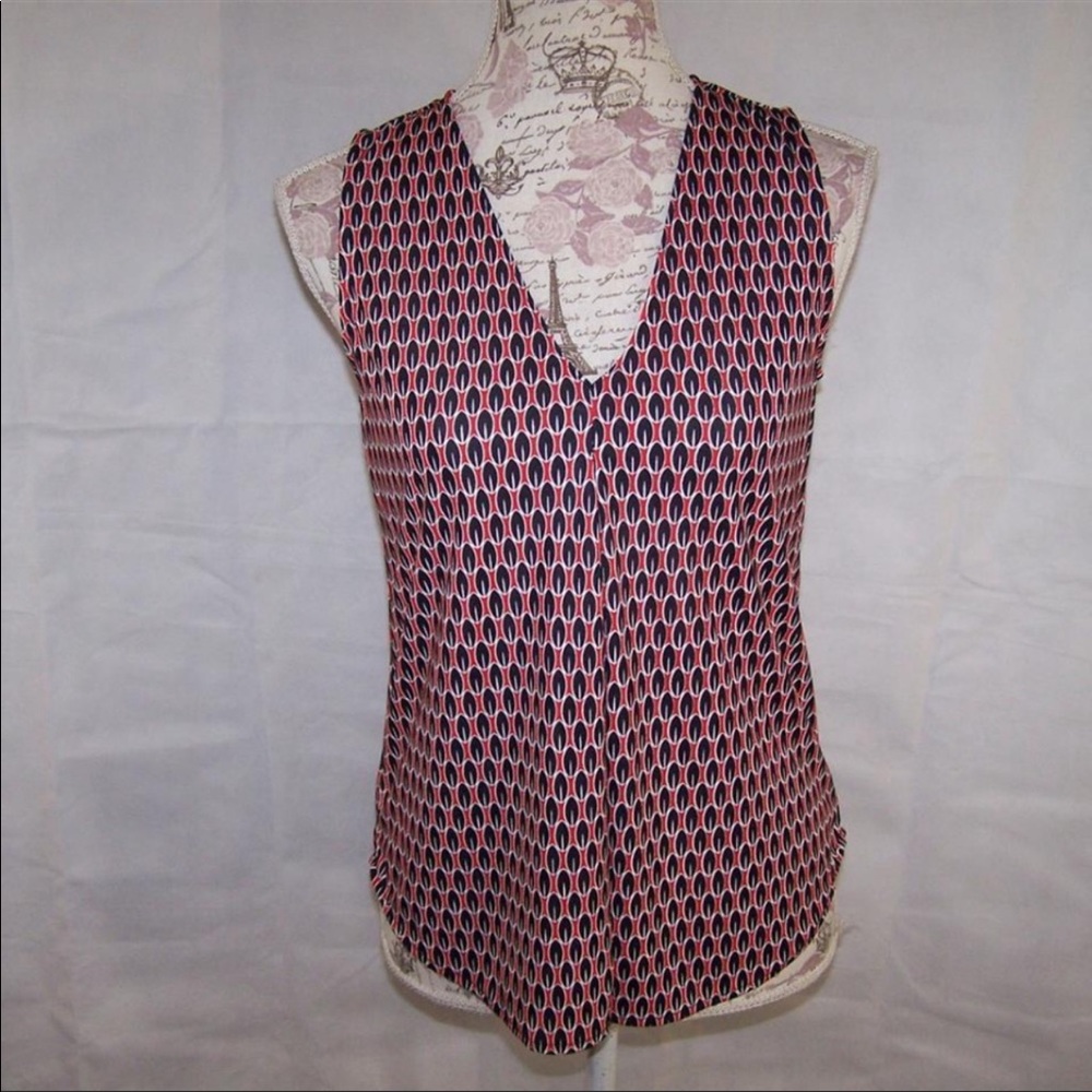 Black, red and White Ann Taylor Top XXS